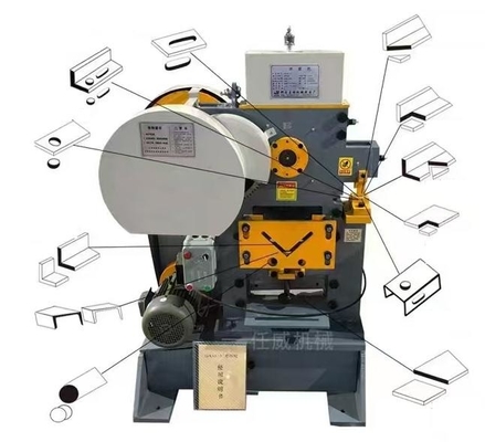 Petite machine combinée de perçage et de tonte pour acier rond, acier d'angle, acier de canal