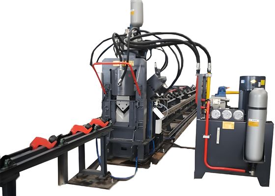 Machine de découpe, de marquage et de poinçonnage hydraulique CNC automatique à grande vitesse, 3 axes CNC, perçage d'angle, plaque de connexion en acier pour la communication