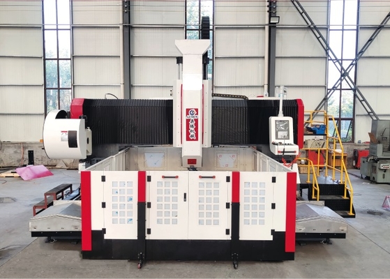 Hauteur du portique 800mm CNC Usinage à portique Perçage de plaques à bride Broche conique BT50