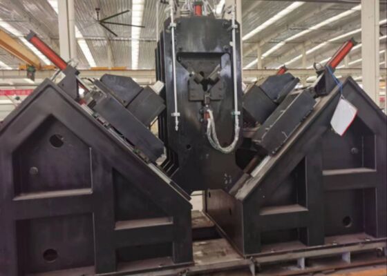 9 axes machine à ligne d'angle CNC pour le forage d'étampage de l'acier d'angle de grande dimension jusqu'à 14 m de longueur