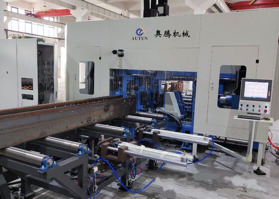 PLC Control  Cnc 3D Beams Drilling Marking Cutting Machine Line BT40 Main Spindle