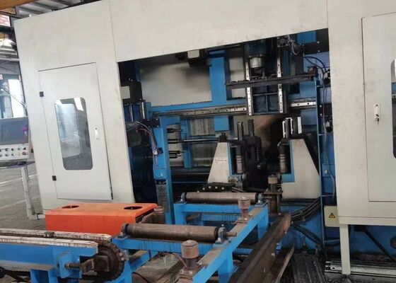 Industrie de la construction de ponts CNC ligne de forage et de scie à poutres pour l'acier de canal