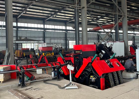 Machine de ligne d'angle CNC à haut rendement et automatisée pour le perçage et l'estampage d'acier d'angle de grande taille