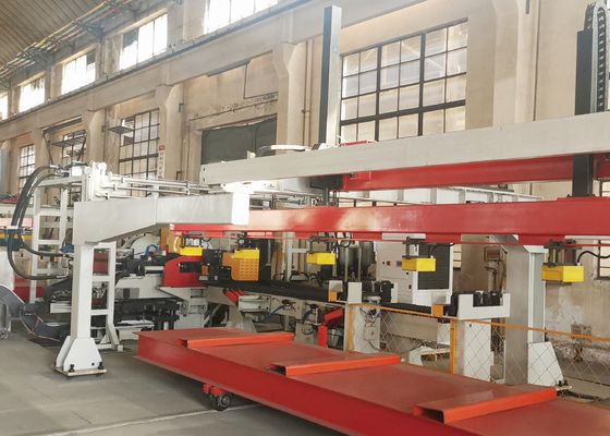 Ligne de production de poinçonnage CNC pour longeron de véhicule automobile de 4000 à 8000 mm de longueur, plaque plate, force nominale de 1200 kN, modèle FPCP120