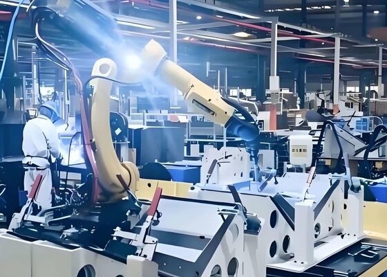 Avec torche de soudage, poste de travail robotisé standard pour le soudage dans la construction navale de machines d'ingénierie