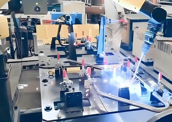 Avec torche de soudage, poste de travail robotisé standard pour le soudage dans la construction navale de machines d'ingénierie