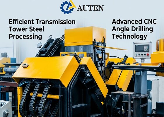 Industrial CNC Angle Drilling And Marking Machine For Power Tower Manufacturing