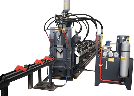 Machine intégrée de poinçonnage, marquage et coupe de fil d'acier d'angle CNC entièrement automatique