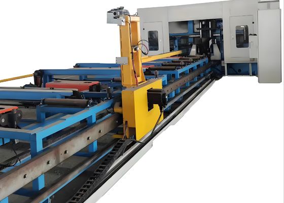 2000～12000mm Gamme de longueur de la machine de forage de poutres en profilés 3D pour matières premières, puissance du moteur de broche 11KW