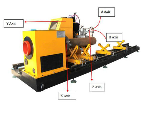 Machines taillantes de coupe de tuyau d'acier de commande numérique par ordinateur d'axe de la grande vitesse 8 pour tous les profils