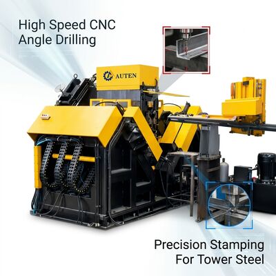 40 mm Max diamètre de forage Cnc Angle Machine de forage en acier ligne avec refroidissement externe