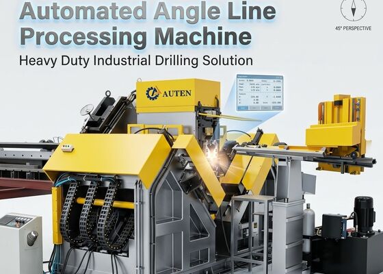 Utilisé pour le cadre d'acier CNC angle de forage ligne de machine d'acier avec système hydraulique