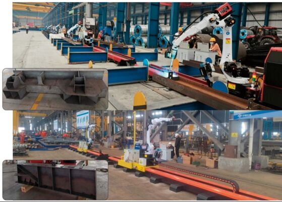 L'industrie des structures sidérurgiques utilise un robot de soudage intelligent BR-2010A Pro/DG9
