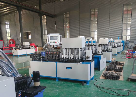 Machine de formage de cerceaux en fer plat CNC à cylindre de poinçonnage 125*30, servomoteur d'alimentation 3KW